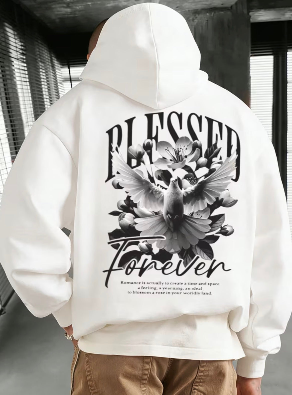 Sweat Blessed Forever unisexe Blanc