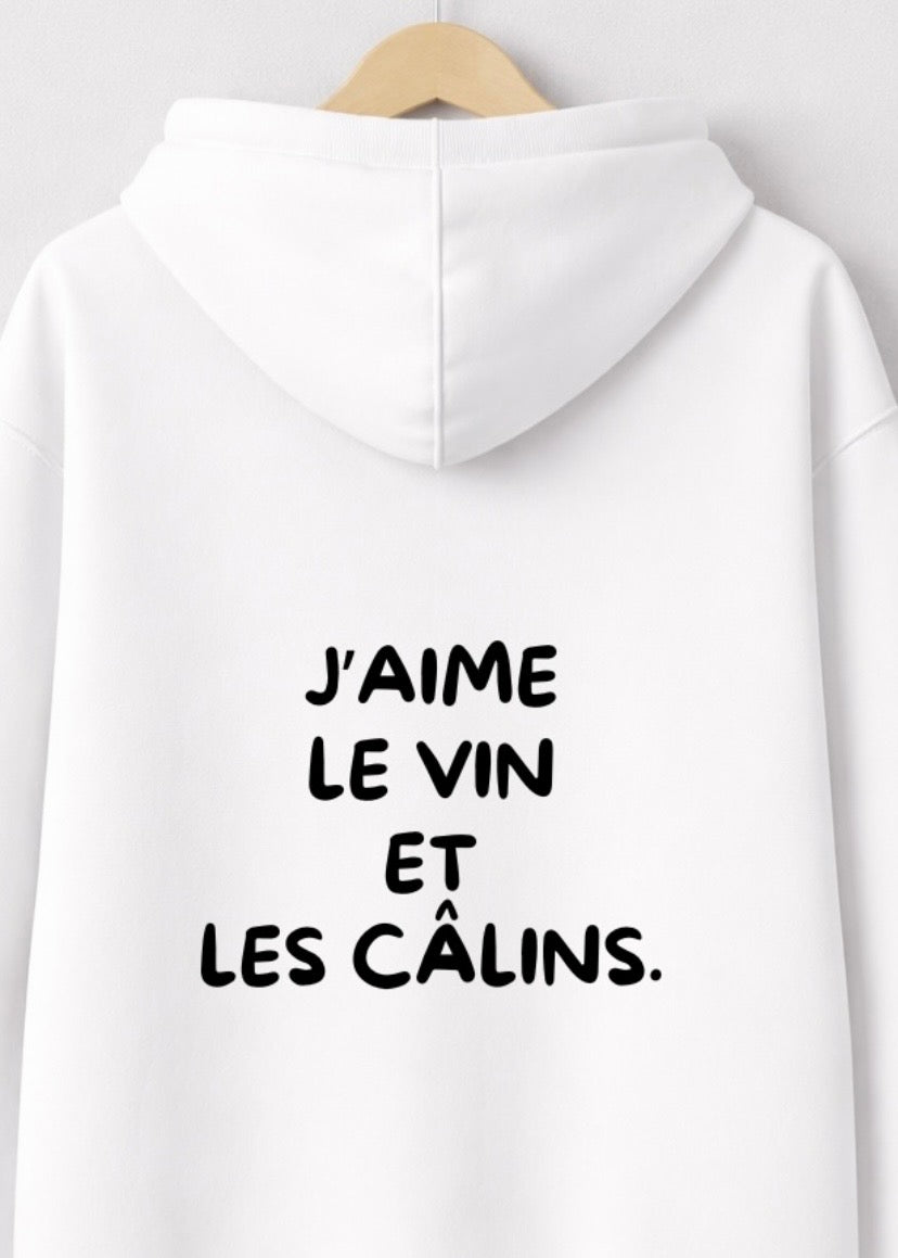 SWEAT J'AIME LE VIN ET LES CÂLINS | BeaufCity | VibeCity