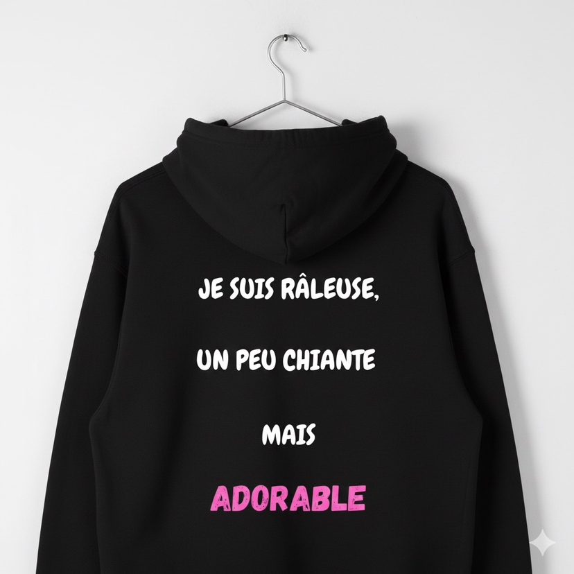 Sweat "Je Suis Râleuse, Un Peu Chiante Mais Adorable" - VibeCity