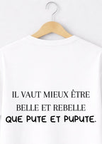 T-SHIRT BELLE ET REBELLE | PhraseCity | VibeCity